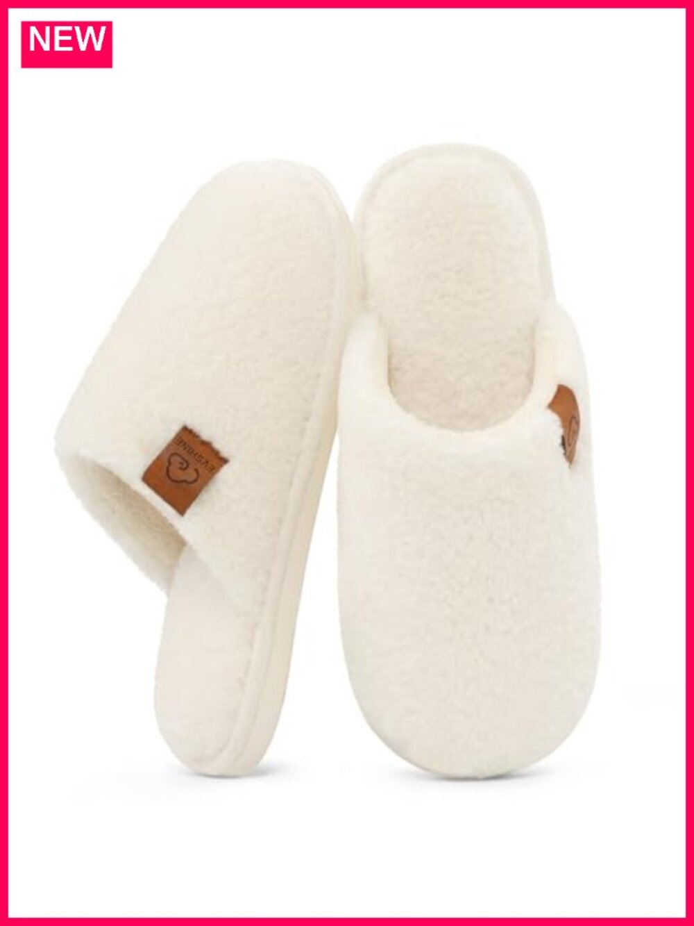 Women's Fuzzy Slippers Comfy Lightweight Indoor House Scuff Closed Toe Memory
